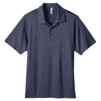 Team 365 Men's Zone Sonic Heather Performance Polo, Sport Dark Navy Heather, Front view