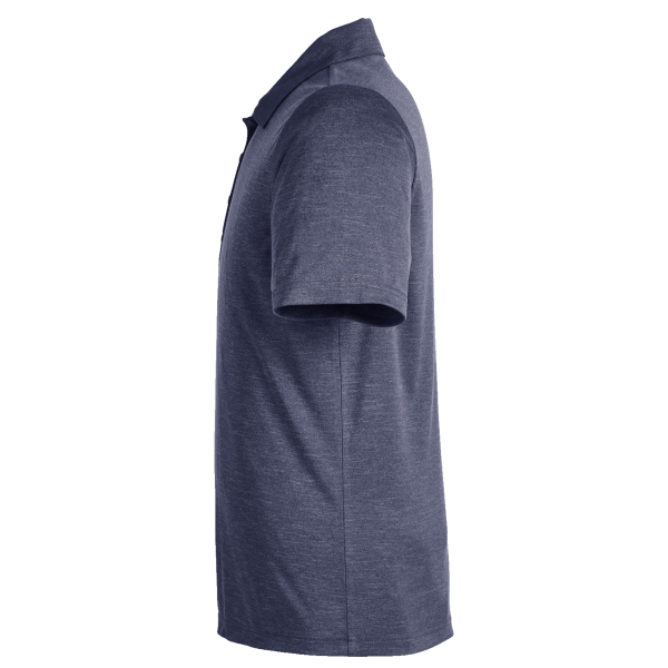 Team 365 Men's Zone Sonic Heather Performance Polo, Sport Dark Navy Heather, Left Sleeve view