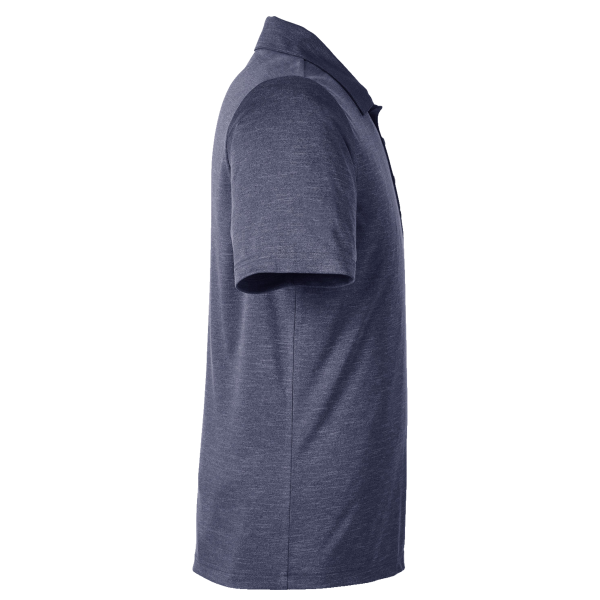 Team 365 Men's Zone Sonic Heather Performance Polo, Sport Dark Navy Heather, Right Sleeve view