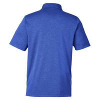 Team 365 Men's Zone Sonic Heather Performance Polo, Sport Royal Heather, Back view