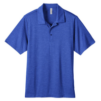 Team 365 Men's Zone Sonic Heather Performance Polo, Sport Royal Heather, Front view