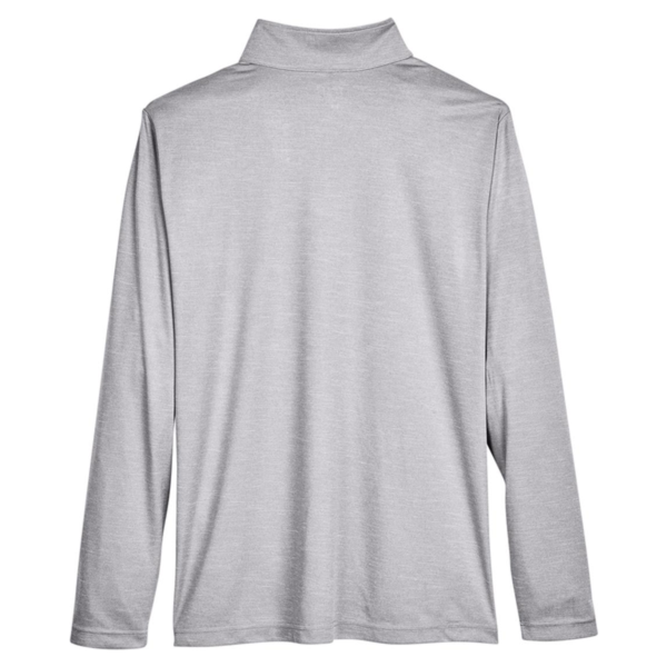 Team 365 Men's Zone Sonic Heather Performance Quarter-Zip Pullover, Athletic Heather, Back view