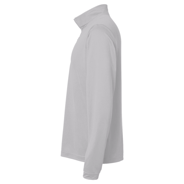 Team 365 Men's Zone Sonic Heather Performance Quarter-Zip Pullover, Athletic Heather, Left Sleeve view