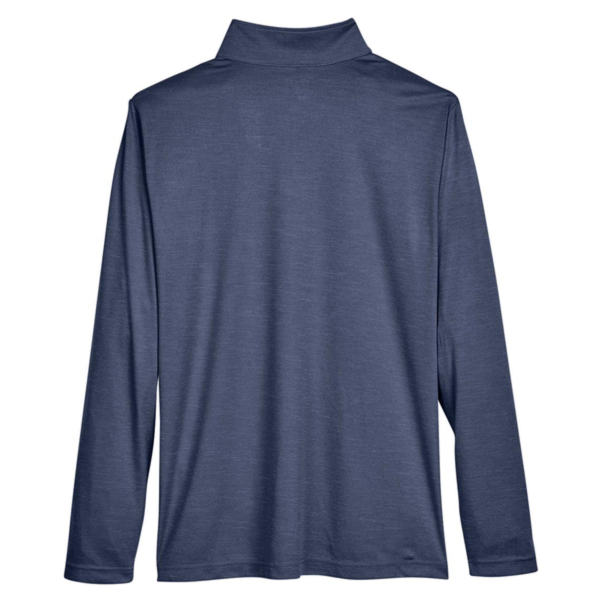 Team 365 Men's Zone Sonic Heather Performance Quarter-Zip Pullover, Sport Dark Navy Heather, Back view