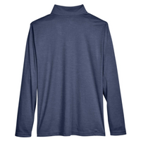 Team 365 Men's Zone Sonic Heather Performance Quarter-Zip Pullover, Sport Dark Navy Heather, Back view