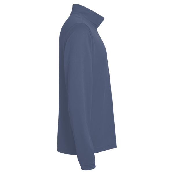 Team 365 Men's Zone Sonic Heather Performance Quarter-Zip Pullover, Sport Dark Navy Heather, Right Sleeve view