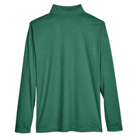 Team 365 Men's Zone Sonic Heather Performance Quarter-Zip Pullover, Sport Forest Heather, Back view