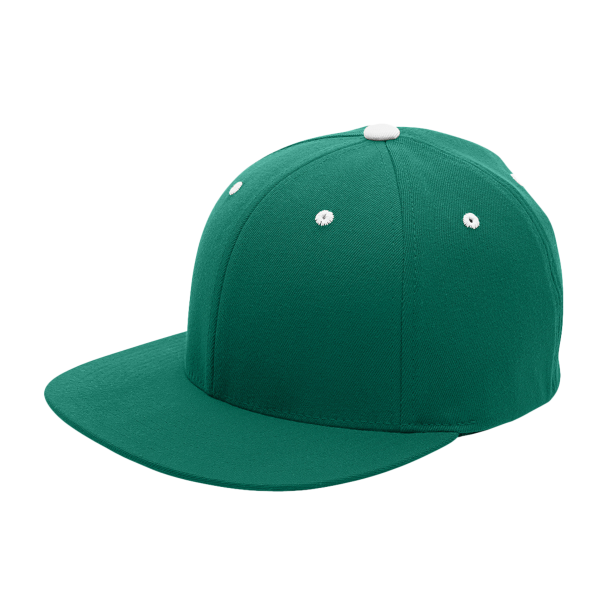 Team 365 Pro-Formance® Contrast Eyelets Cap, Sport Forest / White, Left Side view