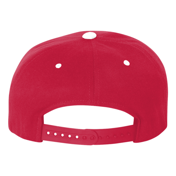 Team 365 Pro-Formance® Contrast Eyelets Cap, Sport Red / White, Back view
