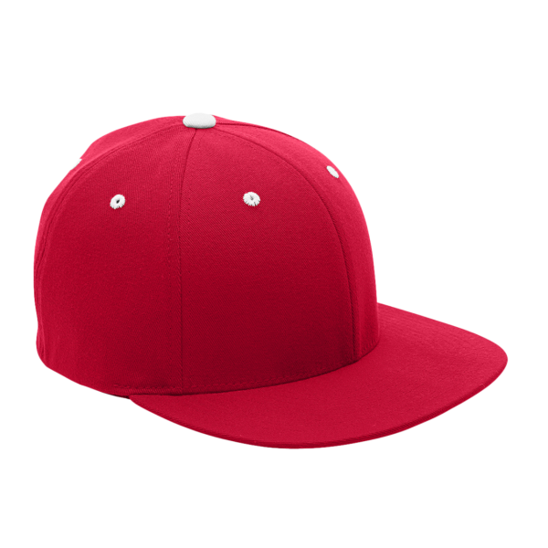 Team 365 Pro-Formance® Contrast Eyelets Cap, Sport Red / White, Right Side view