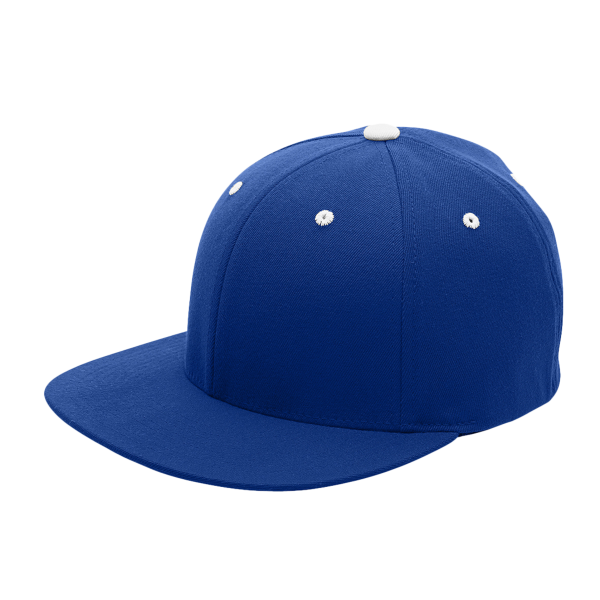 Team 365 Pro-Formance® Contrast Eyelets Cap, Sport Royal / White, Left Side view