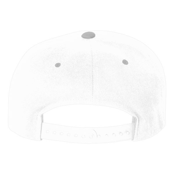 Team 365 Pro-Formance® Contrast Eyelets Cap, White / Sport Silver, Back view