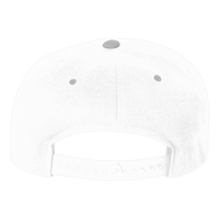 Team 365 Pro-Formance® Contrast Eyelets Cap, White / Sport Silver, Back view