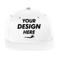 Team 365 Pro-Formance® Contrast Eyelets Cap, White / Sport Silver, Front view, Mockup