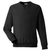 Team 365 Unisex Zone HydroSport™ Heavyweight Crewneck Sweatshirt, Black, Front view