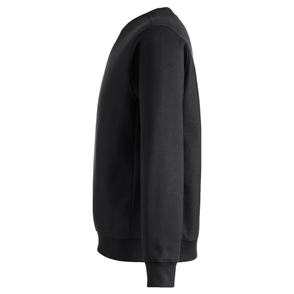 Team 365 Unisex Zone HydroSport™ Heavyweight Crewneck Sweatshirt, Black, Left Sleeve view