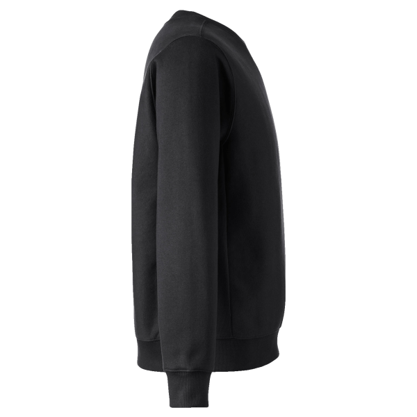 Team 365 Unisex Zone HydroSport™ Heavyweight Crewneck Sweatshirt, Black, Right Sleeve view