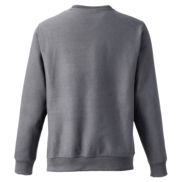 Team 365 Unisex Zone HydroSport™ Heavyweight Crewneck Sweatshirt, Dark Grey Heather, Back view