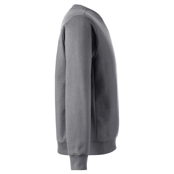 Team 365 Unisex Zone HydroSport™ Heavyweight Crewneck Sweatshirt, Dark Grey Heather, Right Sleeve view