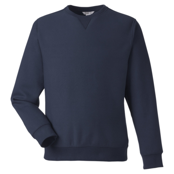 Team 365 Unisex Zone HydroSport™ Heavyweight Crewneck Sweatshirt, Sport Dark Navy, Front view