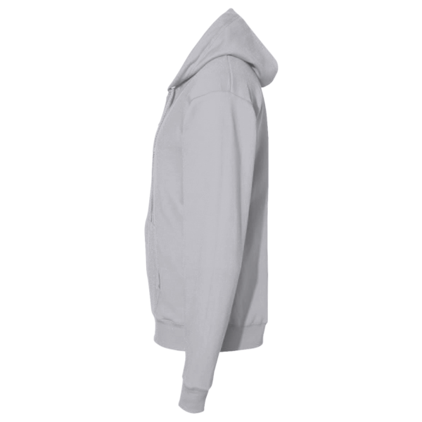 Team 365 Unisex Zone HydroSport™ Heavyweight Full-Zip Hooded Sweatshirt, Athletic Heather, Left Sleeve view