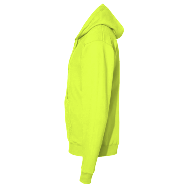 Team 365 Unisex Zone HydroSport™ Heavyweight Full-Zip Hooded Sweatshirt, Safety Yellow, Left Sleeve view