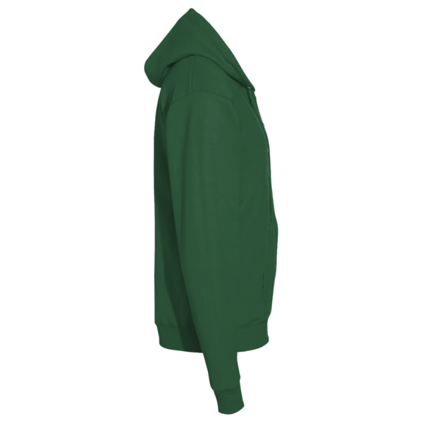 Team 365 Unisex Zone HydroSport™ Heavyweight Full-Zip Hooded Sweatshirt, Sport Dark Green, Right Sleeve view