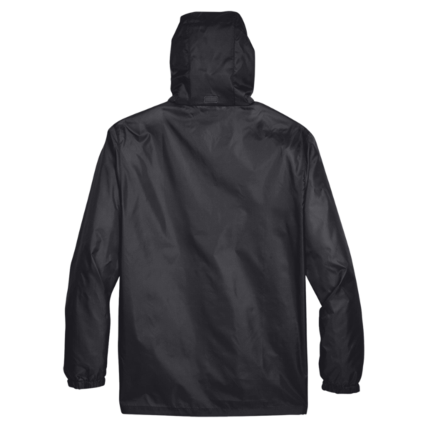 Team 365 Unisex Zone Protect Lightweight Jacket, Black, Back view