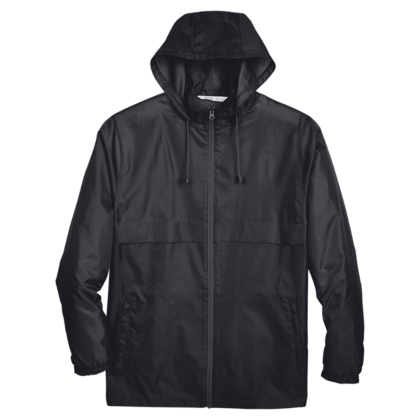 Team 365 Unisex Zone Protect Lightweight Jacket, Black, Front view