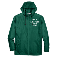 Team 365 Unisex Zone Protect Lightweight Jacket, Sport Forest, Front view, Mockup