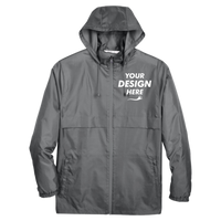 Team 365 Unisex Zone Protect Lightweight Jacket, Sport Graphite, Front view, Mockup