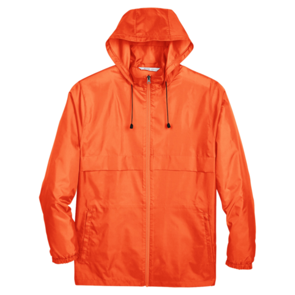 Team 365 Unisex Zone Protect Lightweight Jacket, Sport Orange, Front view