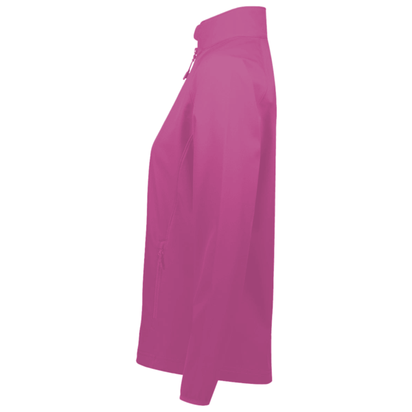 Team 365 Women's Campus Microfleece Jacket, Sport Charity Pink, Left Sleeve view