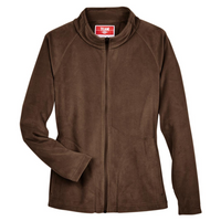 Team 365 Women's Campus Microfleece Jacket, Sport Dark Brown, Front view