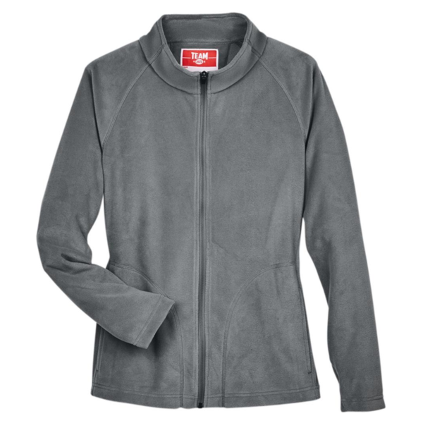 Team 365 Women's Campus Microfleece Jacket, Sport Graphite, Front view
