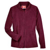 Team 365 Women's Campus Microfleece Jacket, Sport Maroon, Front view