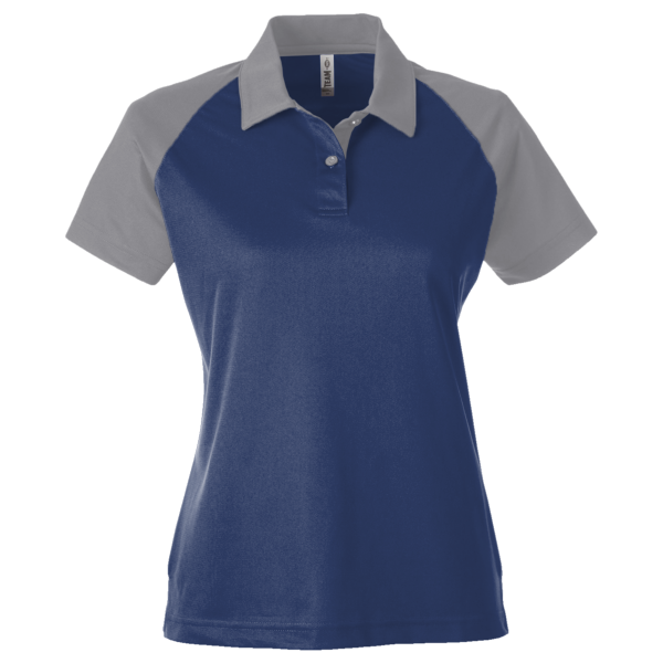 Team 365 Women's Command Snag-Protection Colorblock Polo, Sport Dark Navy / Sport Graphite, Front view