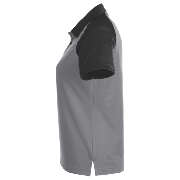 Team 365 Women's Command Snag-Protection Colorblock Polo, Sport Graphite / Black, Left Sleeve view