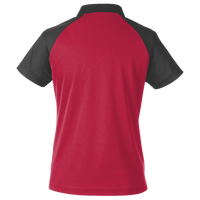 Team 365 Women's Command Snag-Protection Colorblock Polo, Sport Red / Black, Back view