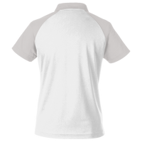 Team 365 Women's Command Snag-Protection Colorblock Polo, White / Sport Silver, Back view