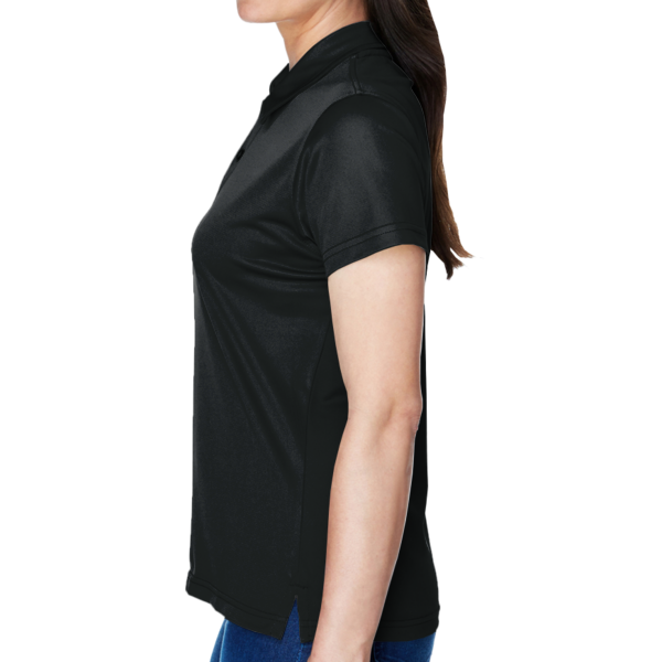 Team 365 Women's Command Snag Protection Polo, Black, Left Sleeve view