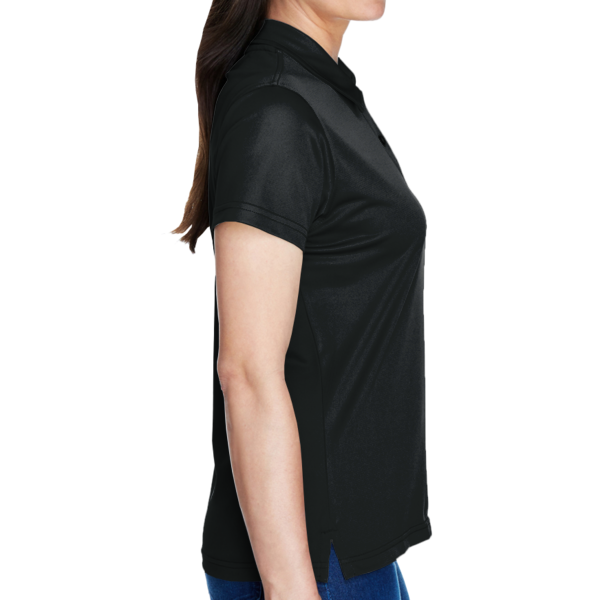 Team 365 Women's Command Snag Protection Polo, Black, Right Sleeve view