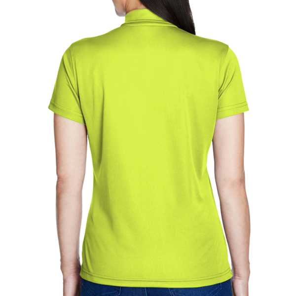 Team 365 Women's Command Snag Protection Polo, Safety Yellow, Back view
