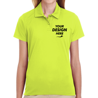 Team 365 Women's Command Snag Protection Polo, Safety Yellow, Front view, Mockup