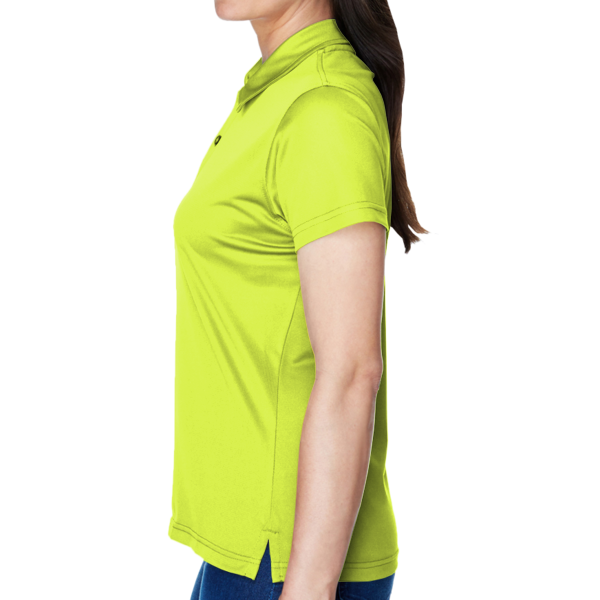 Team 365 Women's Command Snag Protection Polo, Safety Yellow, Left Sleeve view