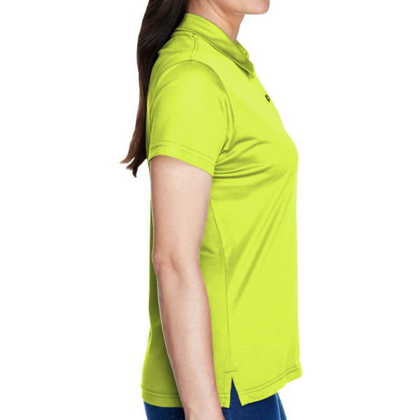 Team 365 Women's Command Snag Protection Polo, Safety Yellow, Right Sleeve view