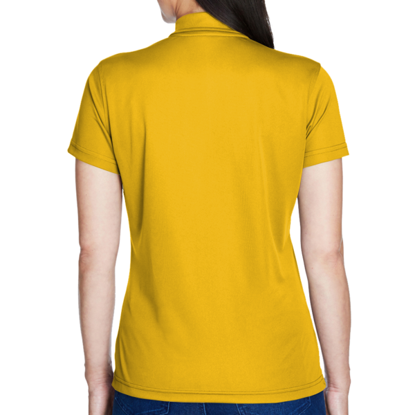 Team 365 Women's Command Snag Protection Polo, Sport Athletic Gold, Back view
