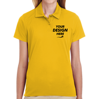 Team 365 Women's Command Snag Protection Polo, Sport Athletic Gold, Front view, Mockup