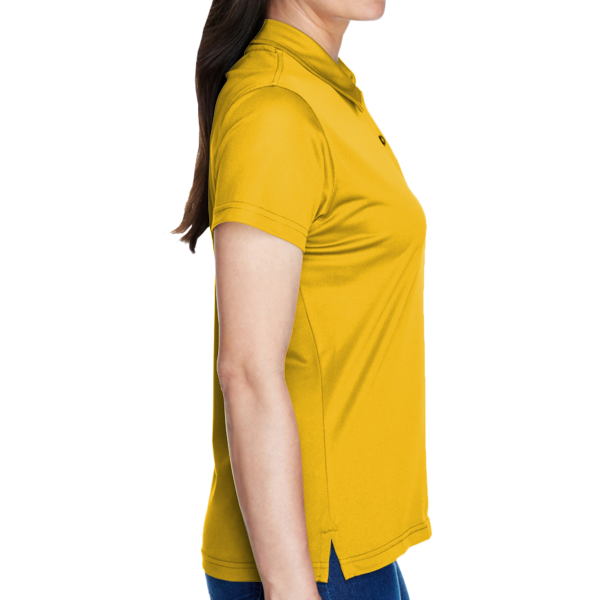 Team 365 Women's Command Snag Protection Polo, Sport Athletic Gold, Right Sleeve view