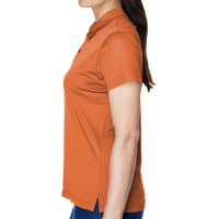 Team 365 Women's Command Snag Protection Polo, Sport Burnt Orange, Left Sleeve view
